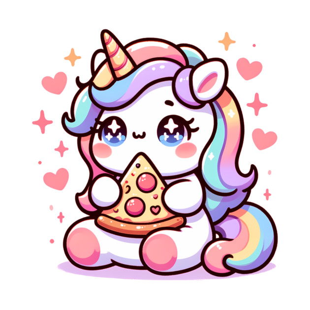 Pizza Unicorn Lover, Love Eating Pizza by logiamerch