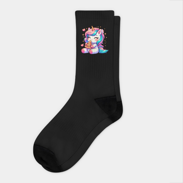 Pizza Unicorn Lover, Love Eating Pizza Socks by logiamerch