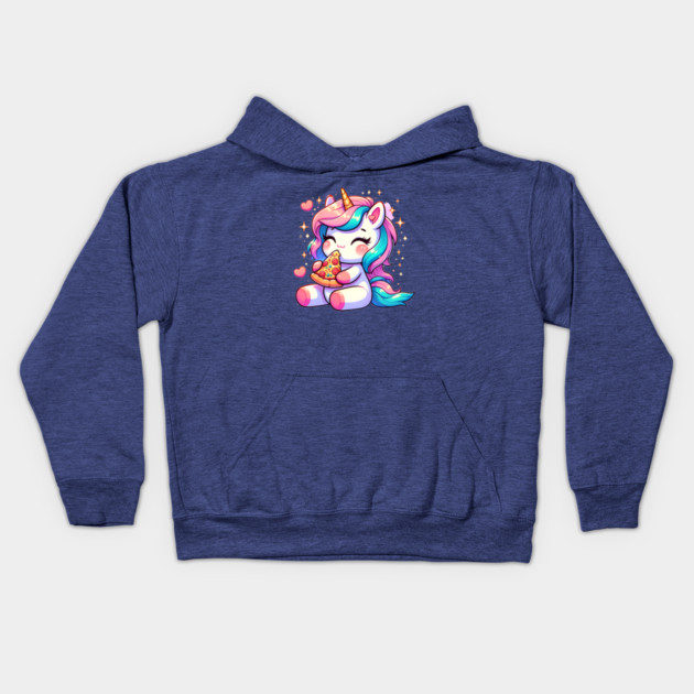Pizza Unicorn Lover, Love Eating Pizza Kids Hoodie by logiamerch
