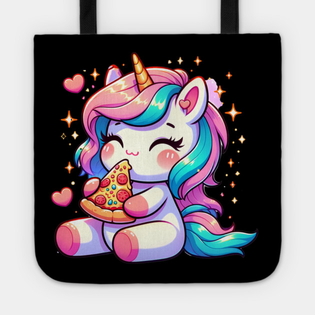 Pizza Unicorn Lover, Love Eating Pizza Tote by logiamerch