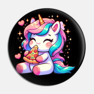 Pizza Unicorn Lover, Love Eating Pizza Pin