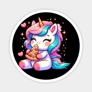 Pizza Unicorn Lover, Love Eating Pizza Magnet