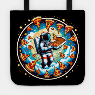 Astronaut in Space with Pizza, Love Eating Tote