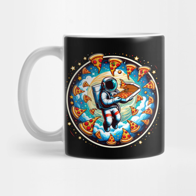 Astronaut in Space with Pizza, Love Eating by logiamerch