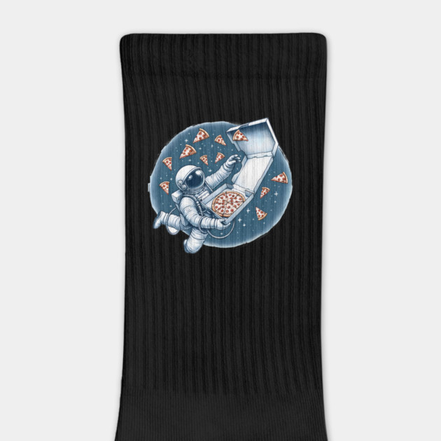 Astronaut in Space with Pizza, Love Eating by logiamerch