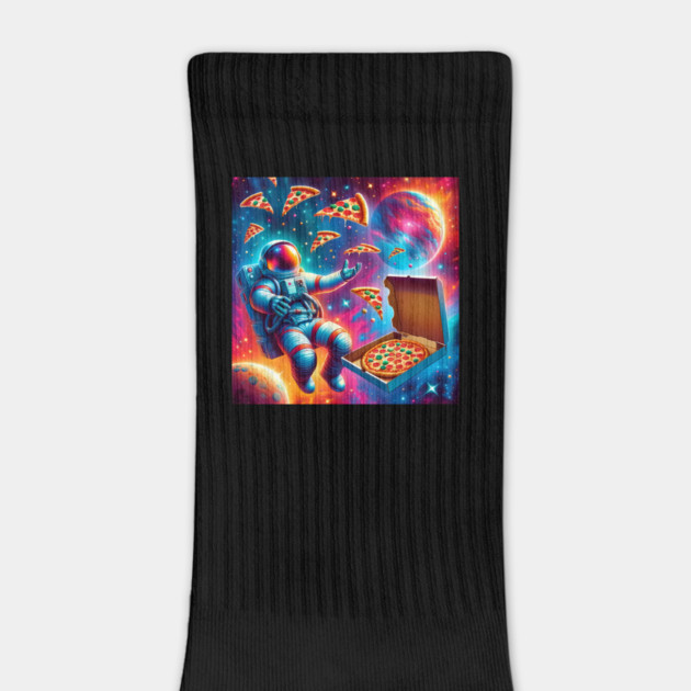 Astronaut in Space with Pizza, Love Eating by logiamerch