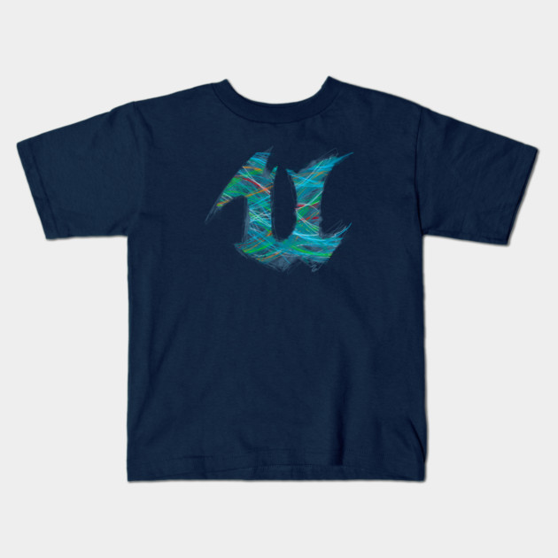 Unreal Engine Blueprint Spaghetti (no grid) Kids T-Shirt by WetNeon