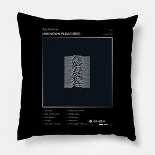 Joy Division - Unknown Pleasures Tracklist Album Pillow
