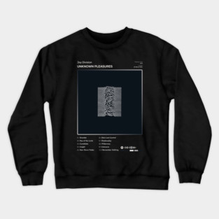 Joy Division - Unknown Pleasures Tracklist Album Crewneck Sweatshirt