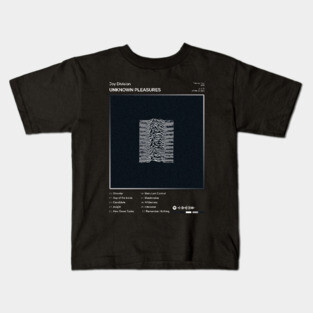 Joy Division - Unknown Pleasures Tracklist Album Kids T-Shirt