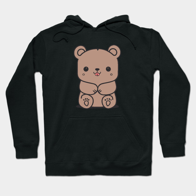 Cute Brown Bear Hoodie by TurnEffect