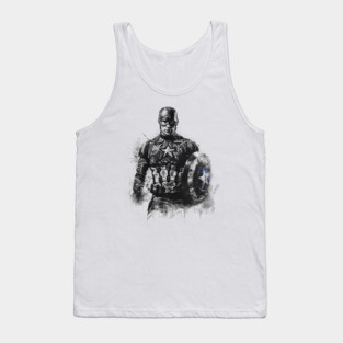 CAPTAIN AMERICA CHARCOAL Tank Top