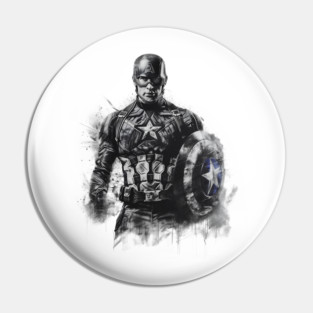 CAPTAIN AMERICA CHARCOAL Pin