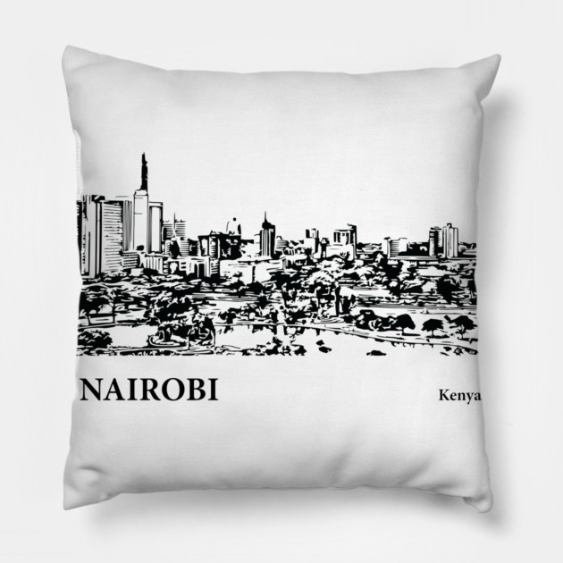 Nairobi Kenya Pillow by Lakeric