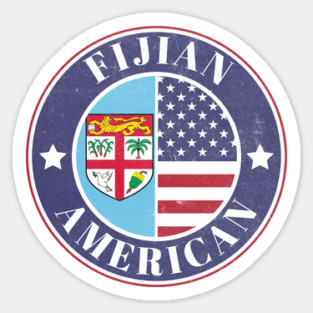 Proud Fijian-American Badge - Fiji Flag Magnet