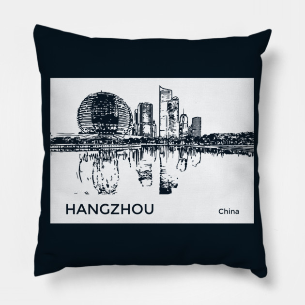 Hangzhou China Pillow by Lakeric