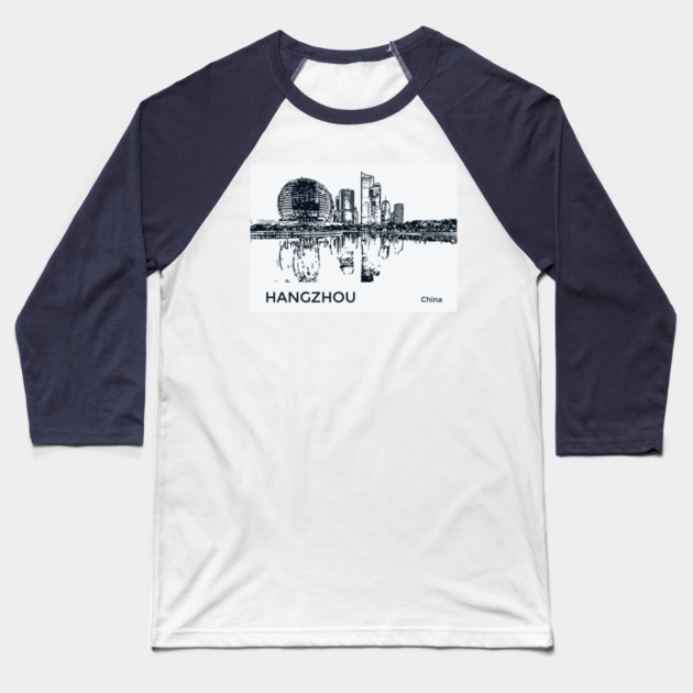 Hangzhou China Baseball T-Shirt by Lakeric
