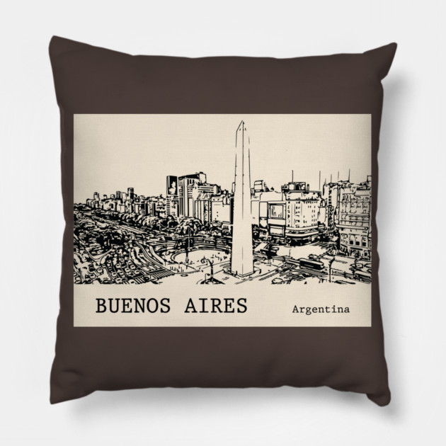 Buenos Aires Argentina Pillow by Lakeric