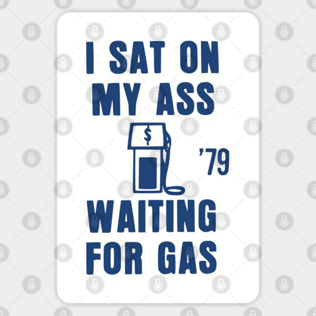 70s Gas Shortage Energy Crisis Button Sticker by Yesteeyear