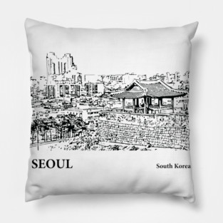 Seoul South Korea Pillow