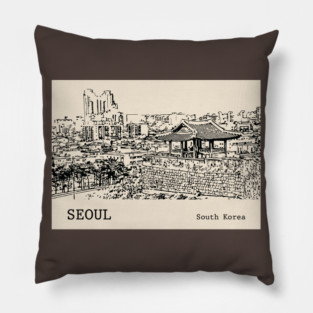 Seoul South Korea Pillow