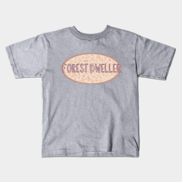 Forest Dweller Line Drawing Kids T-Shirt by Four Season Foraging
