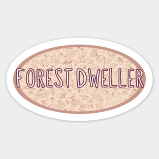 Forest Dweller Line Drawing Magnet