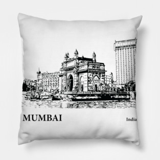 Mumbai India Pillow