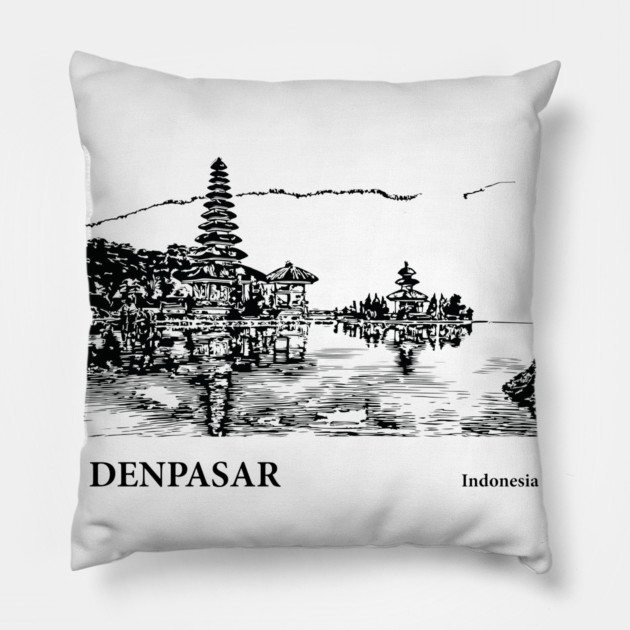 Denpasar Indonesia Pillow by Lakeric
