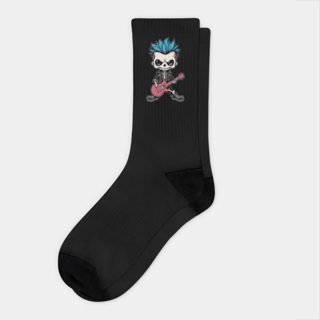 Punk Rock Skeleton 2 Socks by Grave Digs