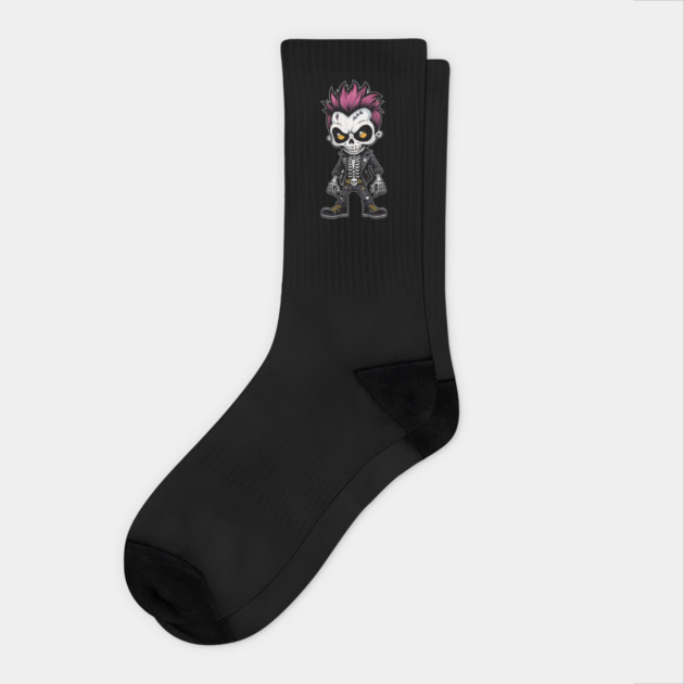Punk Rock Skeleton 3 Socks by Grave Digs