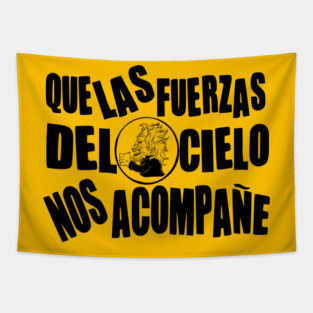 "LAS FUERZAS DEL CIELO" Javier Milei LEON Black And White Tapestry