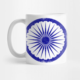 Ashoka Chakra India Flag Vintage Mug