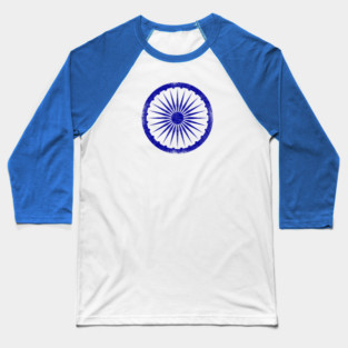 Ashoka Chakra India Flag Vintage Baseball T-Shirt