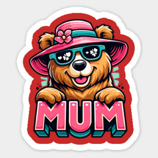 Mothers Day T-Shirt, Mother Bear, My Mum is the best Magnet