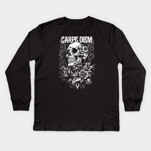CARPE DIEM Kids Long Sleeve T-Shirt by artslaves