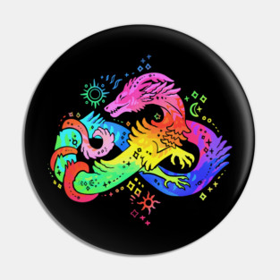 Autism Acceptance Dragon Pin