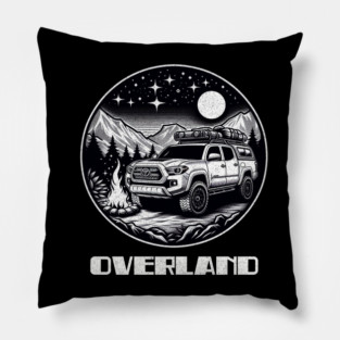 Overland Toyota night scene Pillow