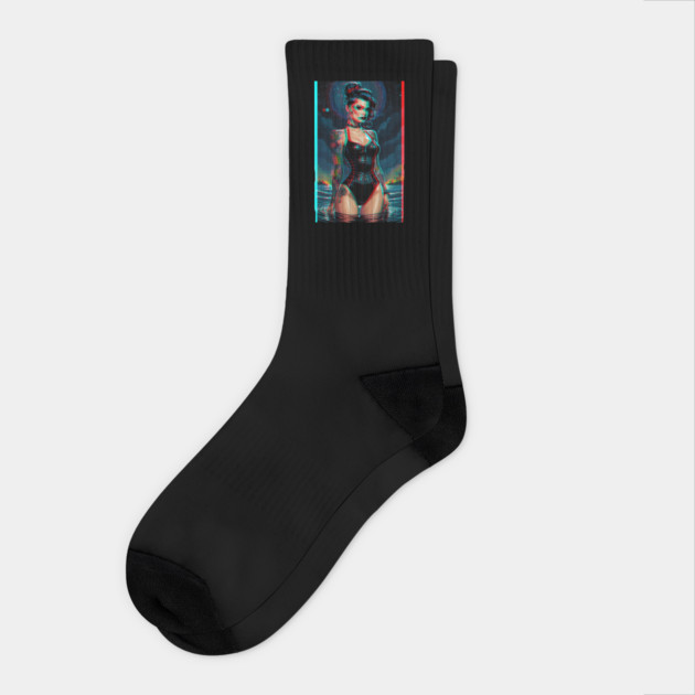 3D Beach Trip Swimsuit Collection 4 Socks by Grave Digs
