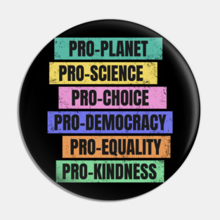 Pro-Planet, Pro-Democracy, Voting Rights Pin