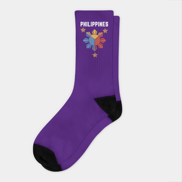 Filipino Pinoy Pride Philippines Socks by QuirkyQuest Creations