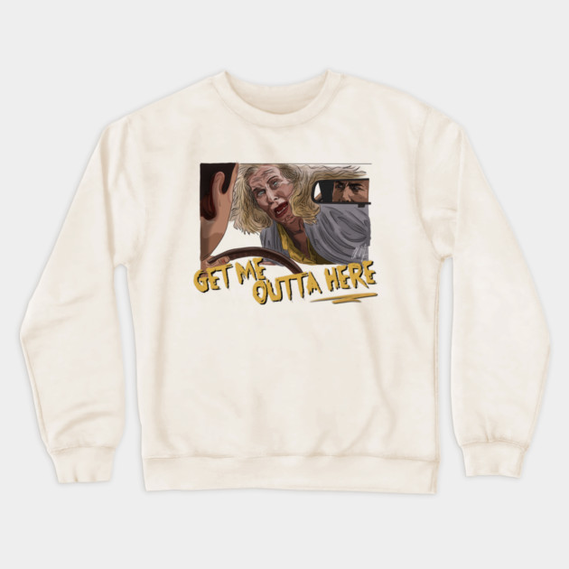 Happy Gilmore: Get Me Outta Here Crewneck Sweatshirt by 51Deesigns