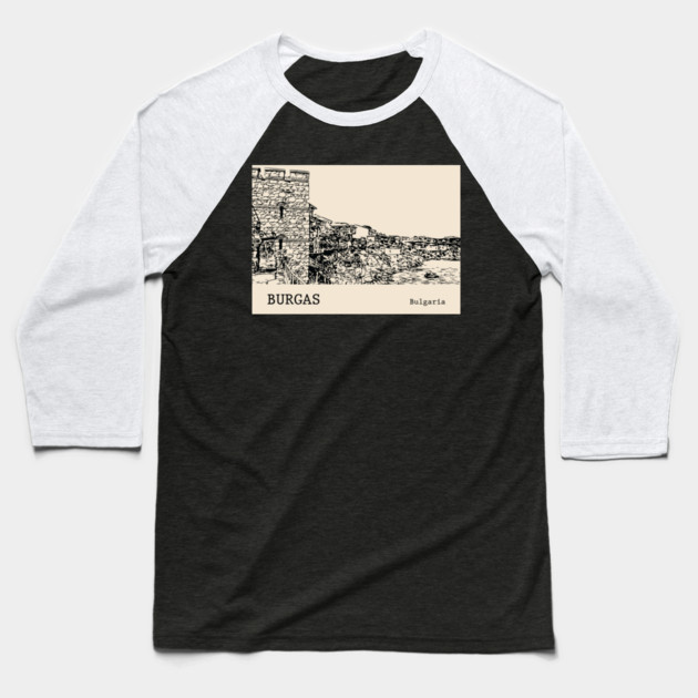 Burgas Bulgaria Baseball T-Shirt by Lakeric