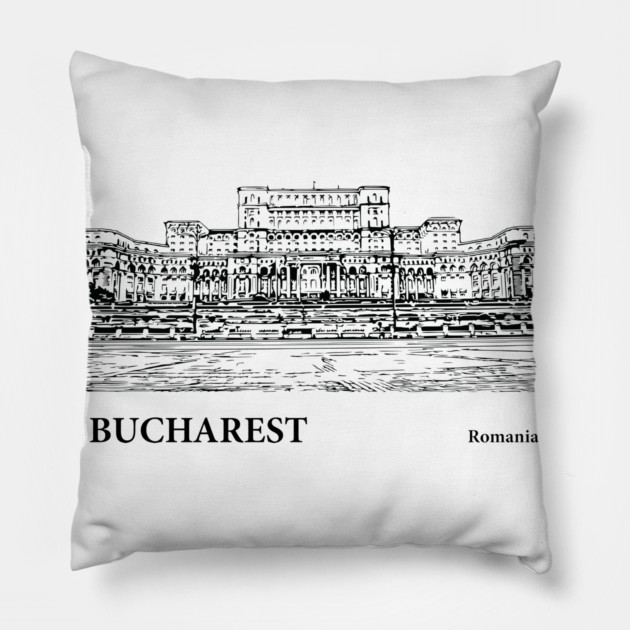Bucharest Romania Pillow by Lakeric