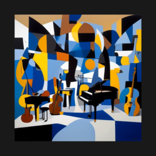 A Music Club with An Avant Garde Artistic Design T-Shirt