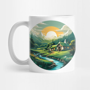 A Hobbit Hole House Mug