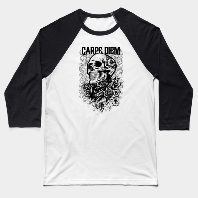 CARPE DIEM Baseball T-Shirt by artslaves