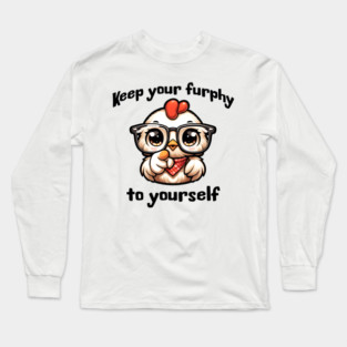 Sassy chick says Keep Your Furphy to Yourself, funny Australian slang design Long Sleeve T-Shirt