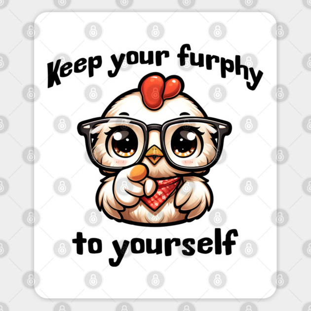 Sassy chick says Keep Your Furphy to Yourself, funny Australian slang design Sticker by Luxinda
