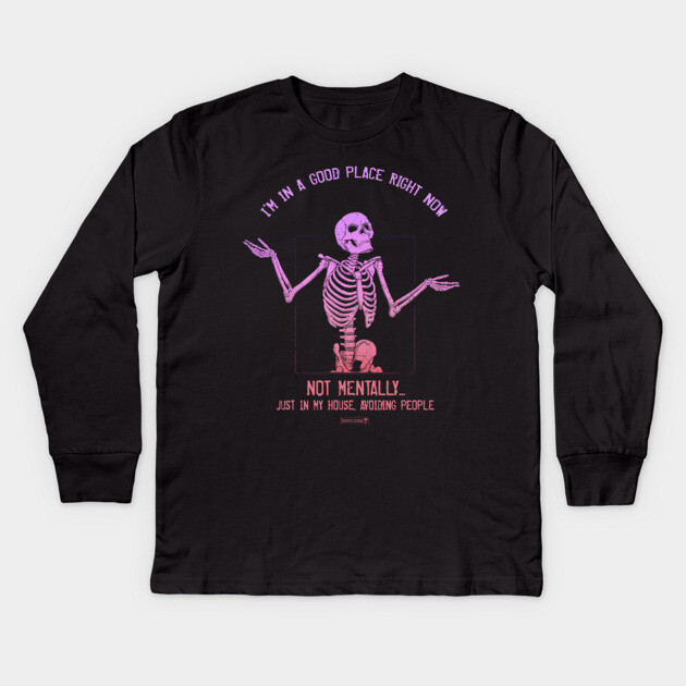 It's Cozy Here Kids Long Sleeve T-Shirt by Tommy Devoid